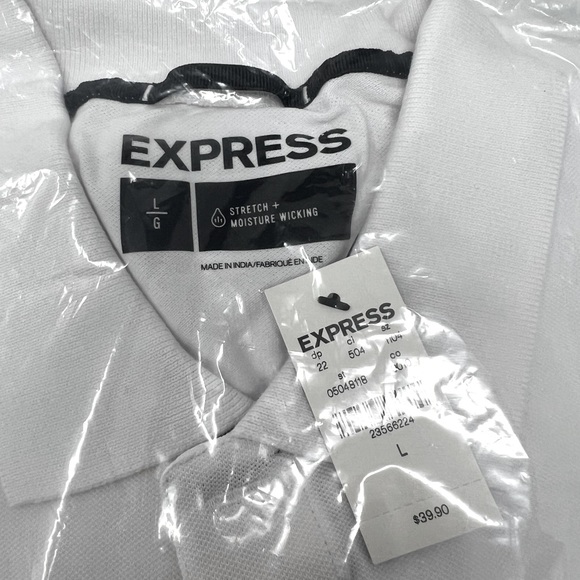 Express White Polo Shirt - Picture 4 of 4